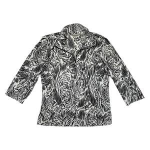 Chicos Zenergy Jacket Size 0 US S Full Zip 3/4 Sleeve Lightweight Pockets Active